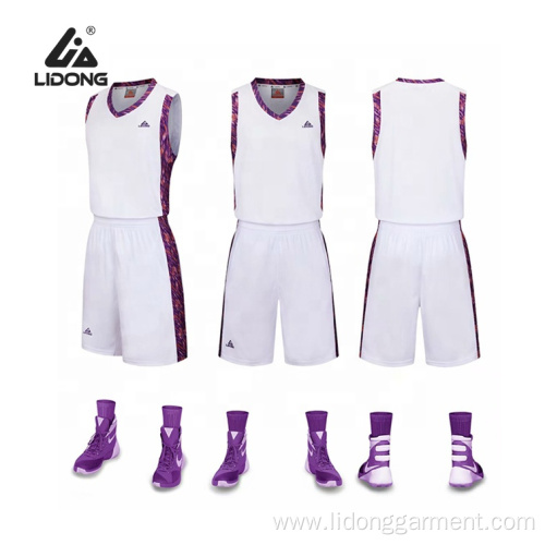 2021 Hot sale custom color combination basketball jersey